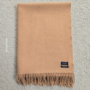 Kiltane of Scotland 100% Cashmere Oversized Scarf Wrap Tan Camel